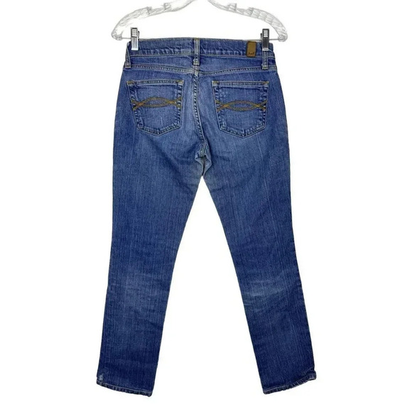 Abercrombie & Fitch Vintage Low Rise Straight Leg Jeans 0S Short Medium Wash 27W - Picture 2 of 7